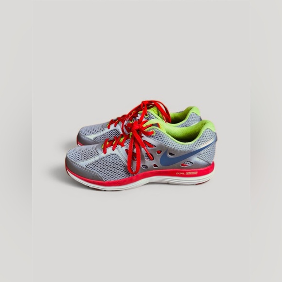 Nike Dual Fusion Running Shoes Silver Red Volt Women’s Size 8 - Picture 3 of 12